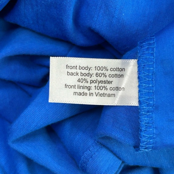 LANE BRYANT Eyelet & Knit Notch Neck Blouse WOMENS 14 / 16 SHORT SLEEVE Blue NWT - Picture 7 of 11